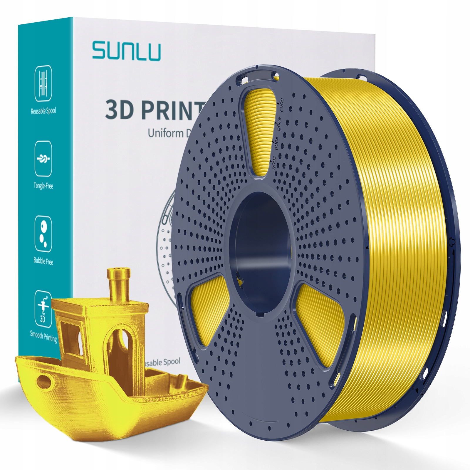 SUNLU PLA+ SILK YELLOW ŻÓŁTY 1kg