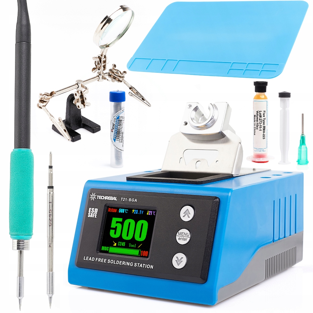 Pájecí Stanice Techrebal T21-BGA Pro Hroty T245 C245, Sada Příslušenství