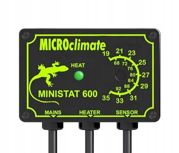 Levně Termostat Microclimate Ministat 600W On/off, černý, pro terárium