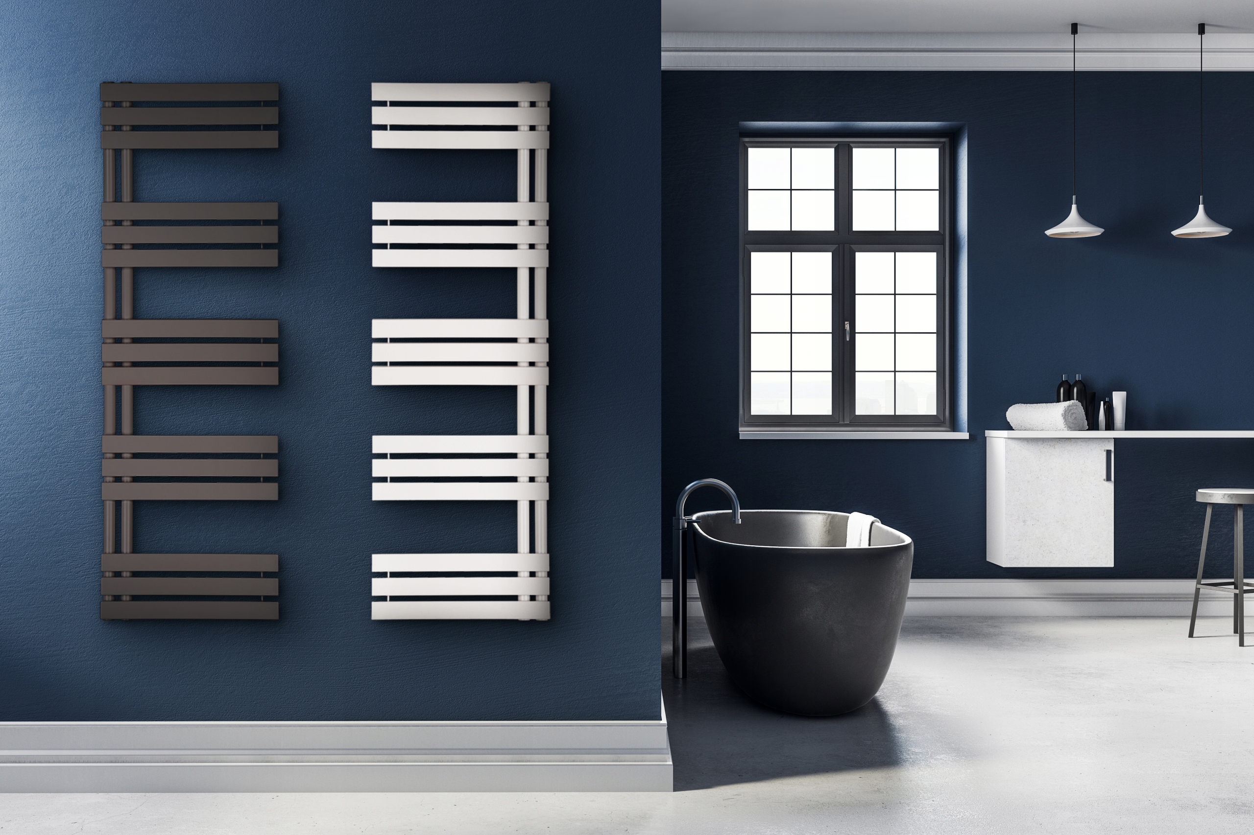 Grzejnik łazienkowy drabinkowy 1180 x 400 antracyt Marka inna