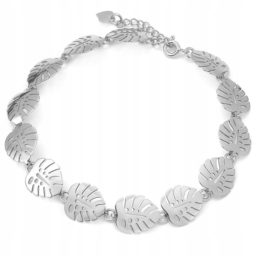 Stříbrný náramek Ag 925 rhodiovaný list monstera PW0260923BR_2