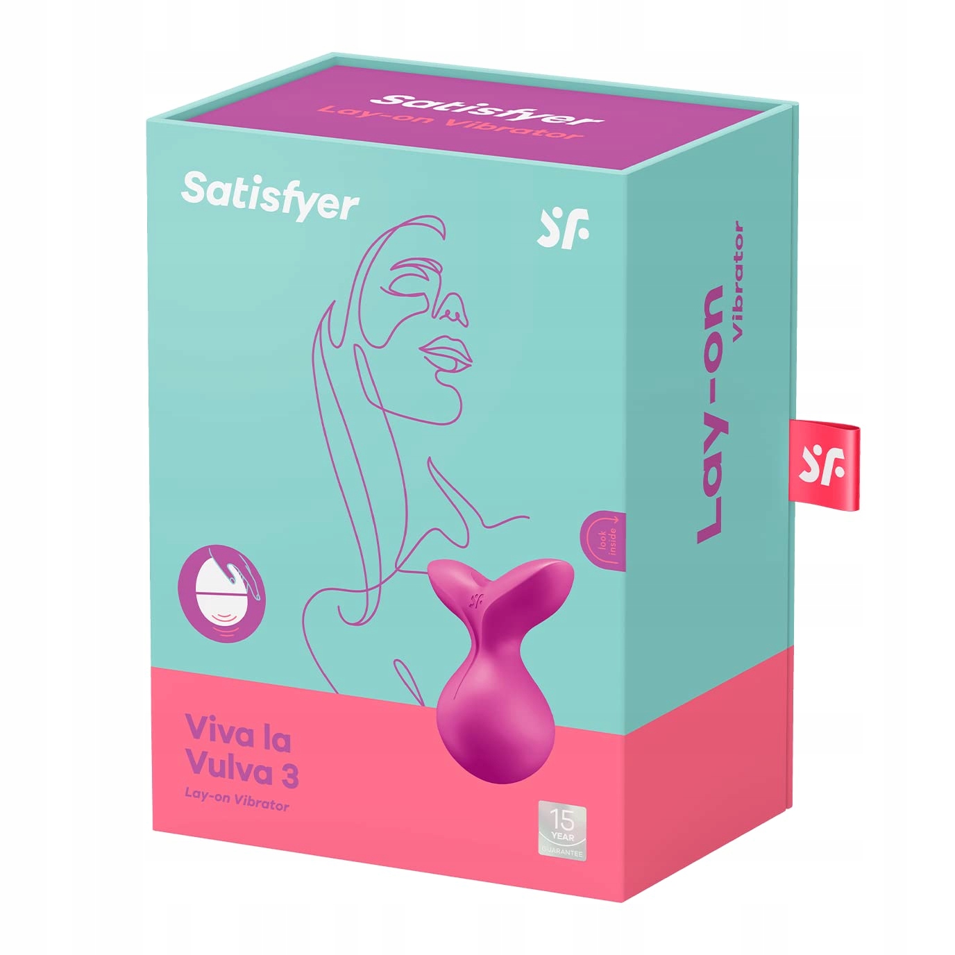 SATISFYER Viva La Vulva 3 Wibrator Dla Kobiet Silikon Medyczny Wodoodporny — miniatura 4