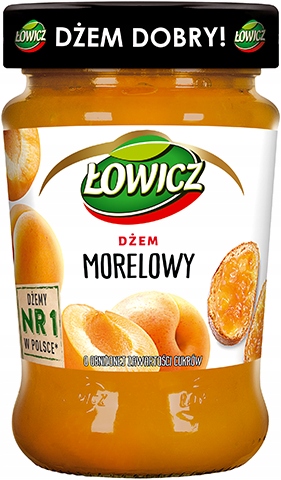 Levně 8 x Łowicz Meruňkový džem se sníženým obsahem cukru 280 g