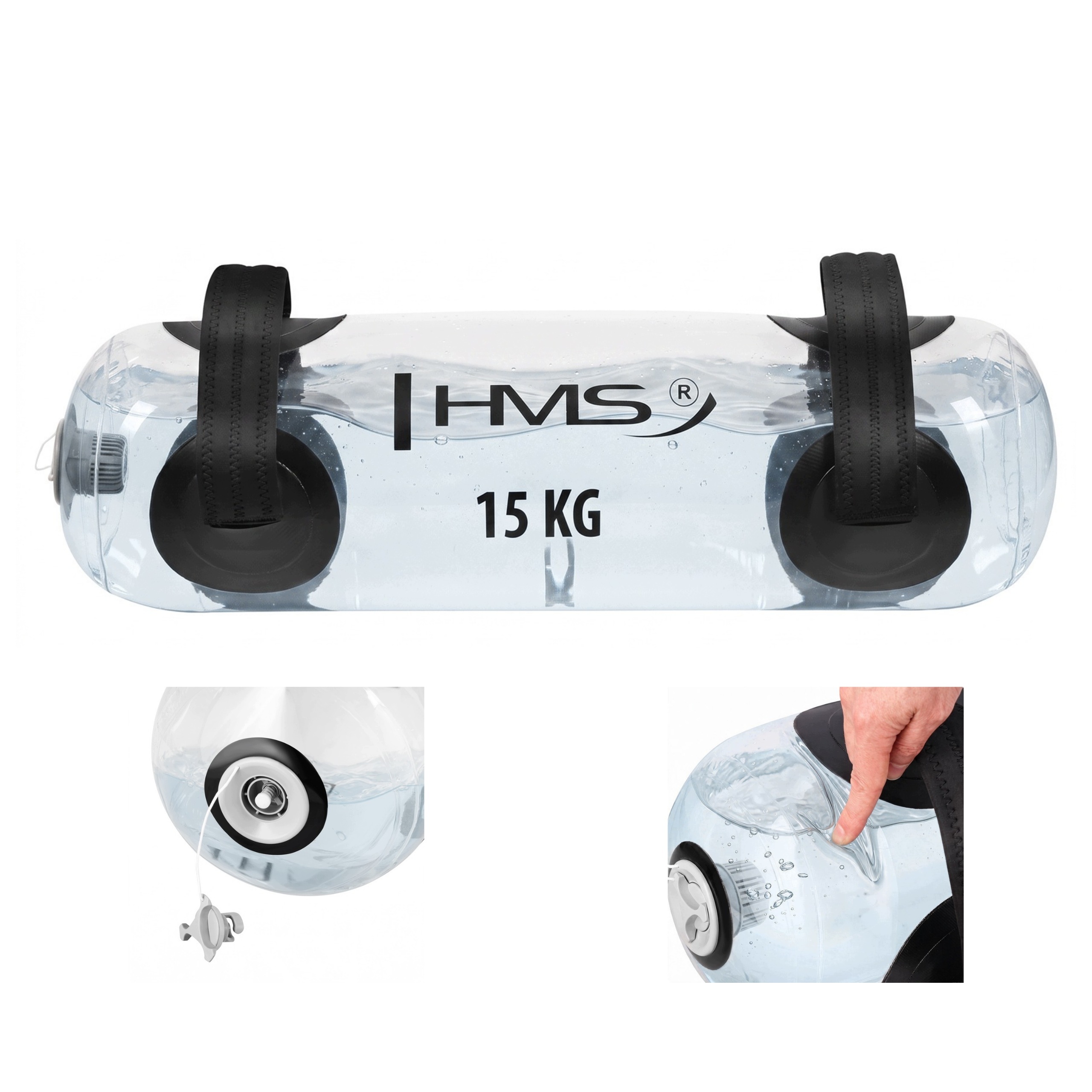 Worek na wodę do wypełnienia treningowy siłowy hydro aqua bag 15kg Pvc Hms