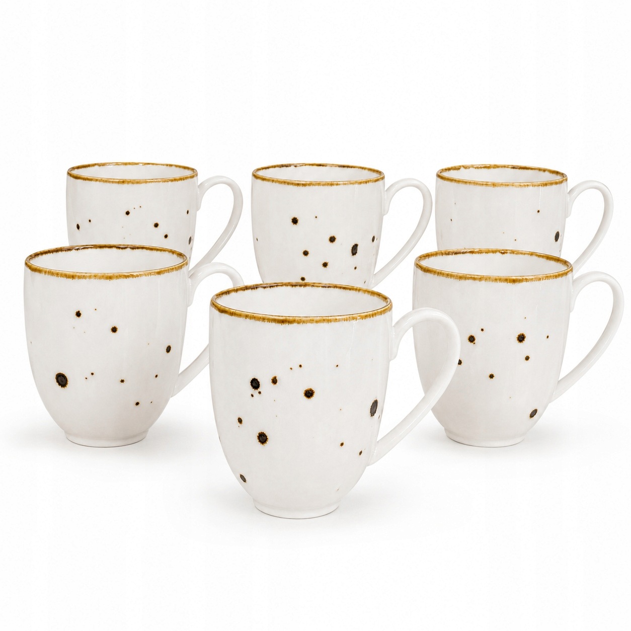 Komplet 6 x kubek 400 ml do kawy herbaty porcelana Alumina Cottage White