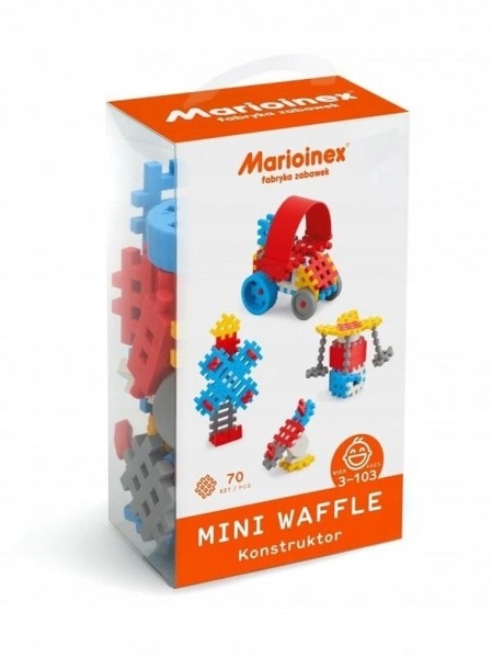 

Klocki Mini Wafle 70el. Marioinex Chłopiec