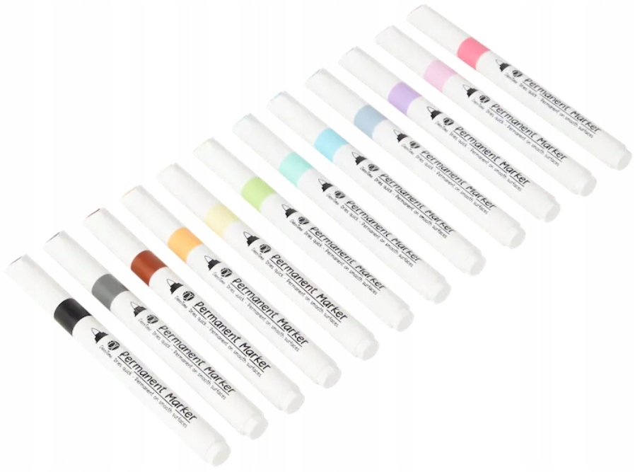 Markery do ceramiki, drewna, metalu, szkła, tekstyliów, permanentny 12 szt Kod producenta 3013303