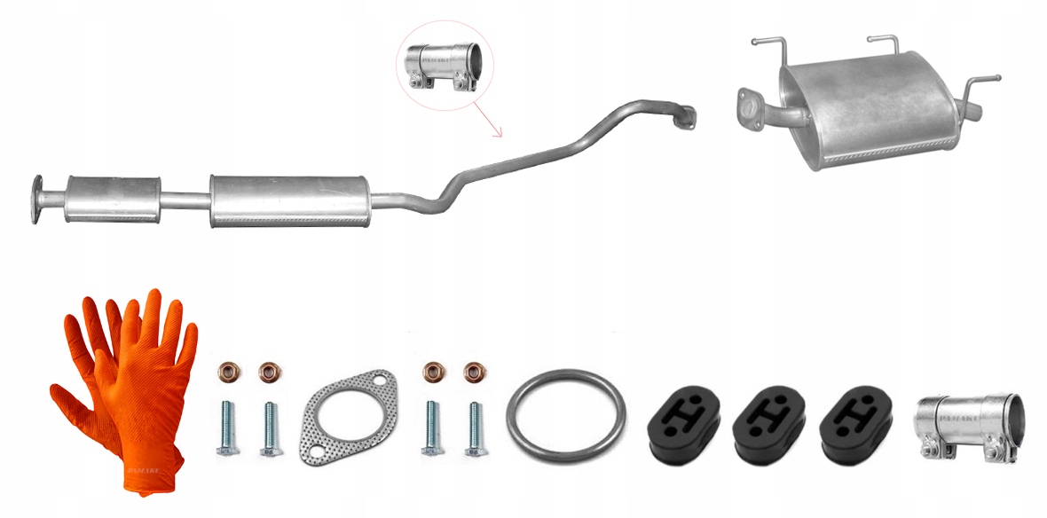 Nissan Almera 1.8i 16V 82kW (2000-2006) Hatchback Tlumič