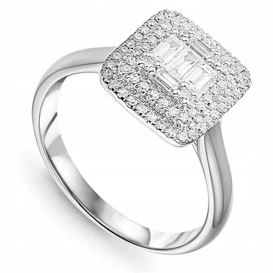 Prstýnek Prstenn 585 S Diamanty A Gravírování Do Bílého Zlata