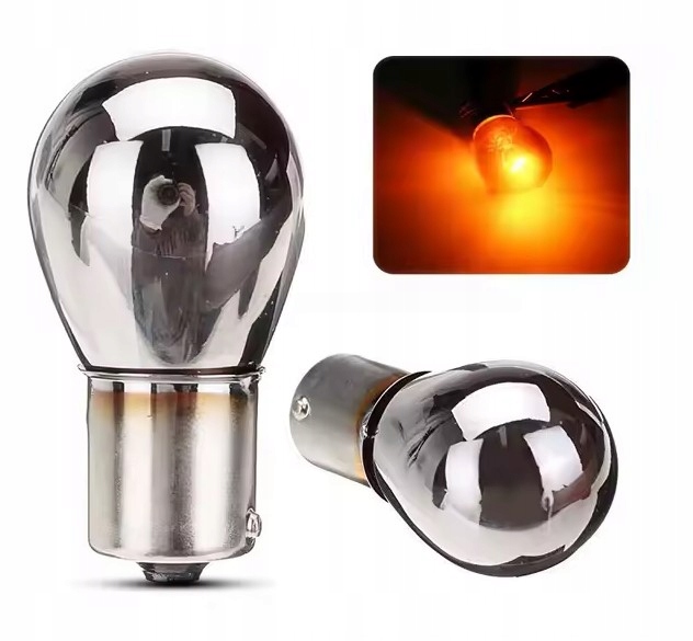 Żarówki Chrom 21W PY21W pomarańczowe do kierunkowskazu BAU15S 2 szt
