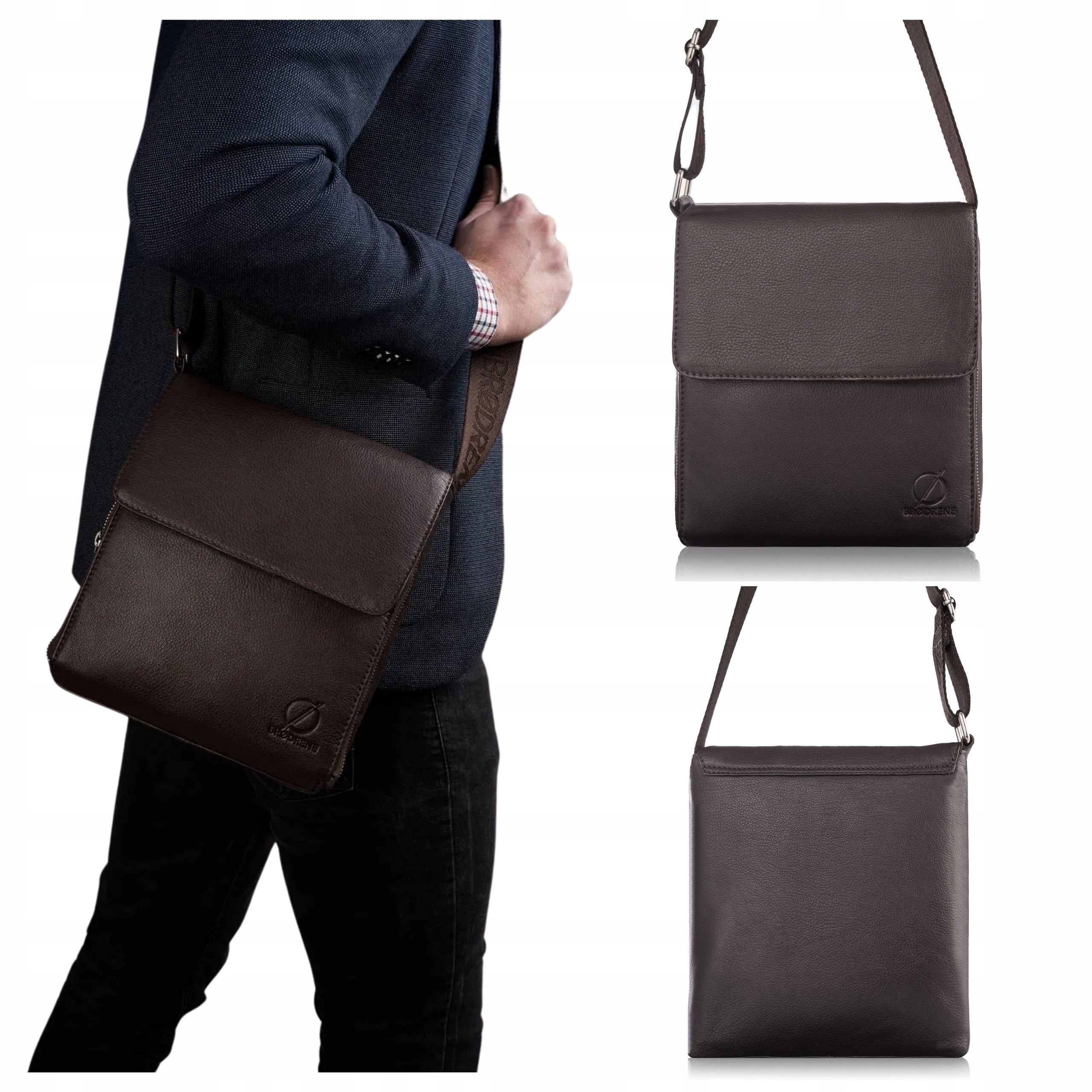 Pánská taška na rameno Taška z přírodní kůže Kabelka přes rameno Bronz