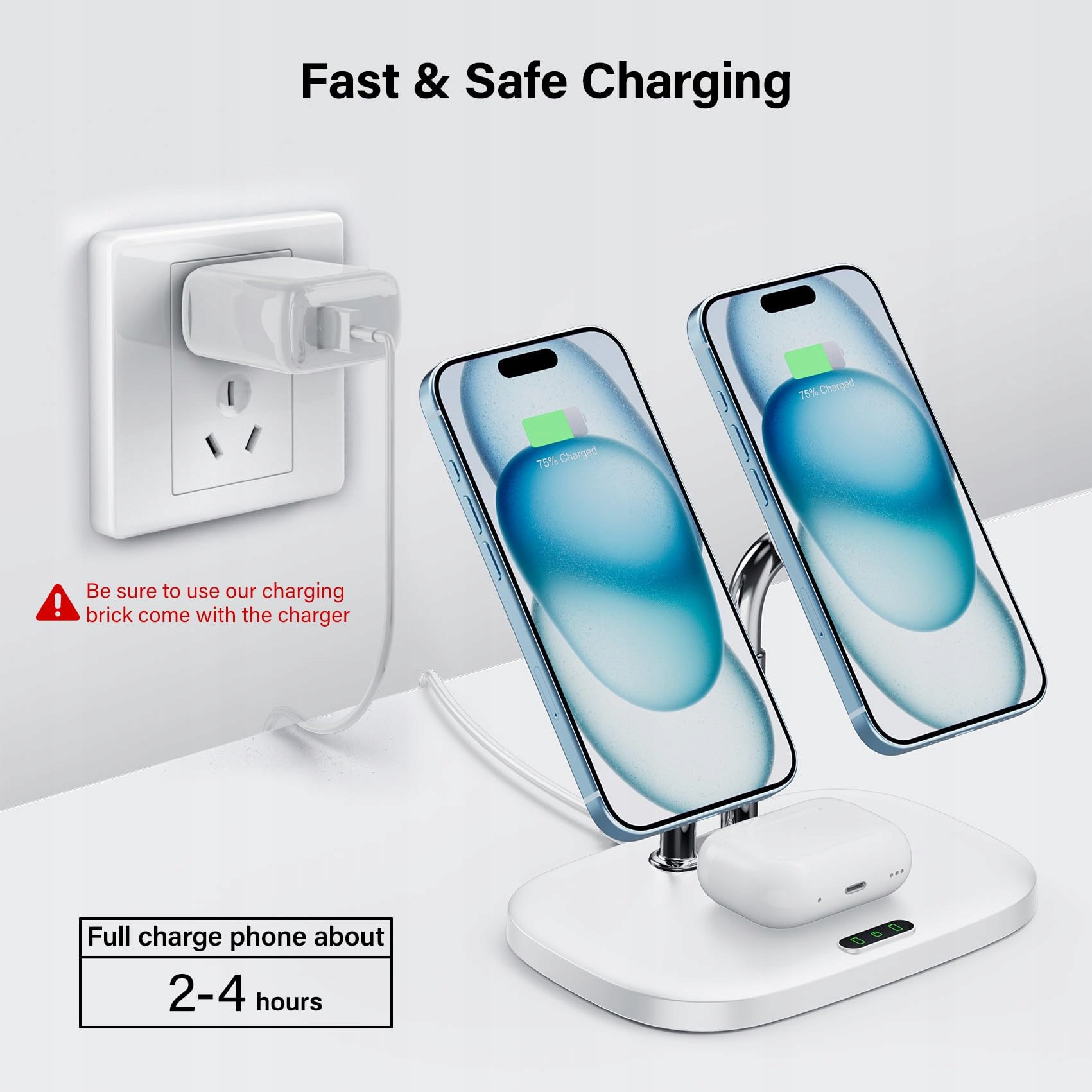 SWANSCOUT Indukcyjna Stacja Ładowania iPhone AirPods MagSafe 2 Telefony — miniatura 5