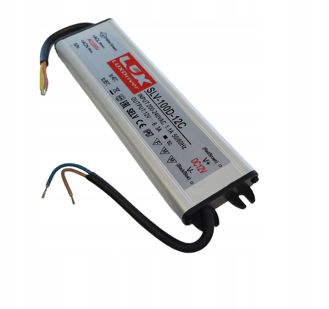 

Zasilacz Led Slv wodoodporny IP67 12V 8,33A 100W