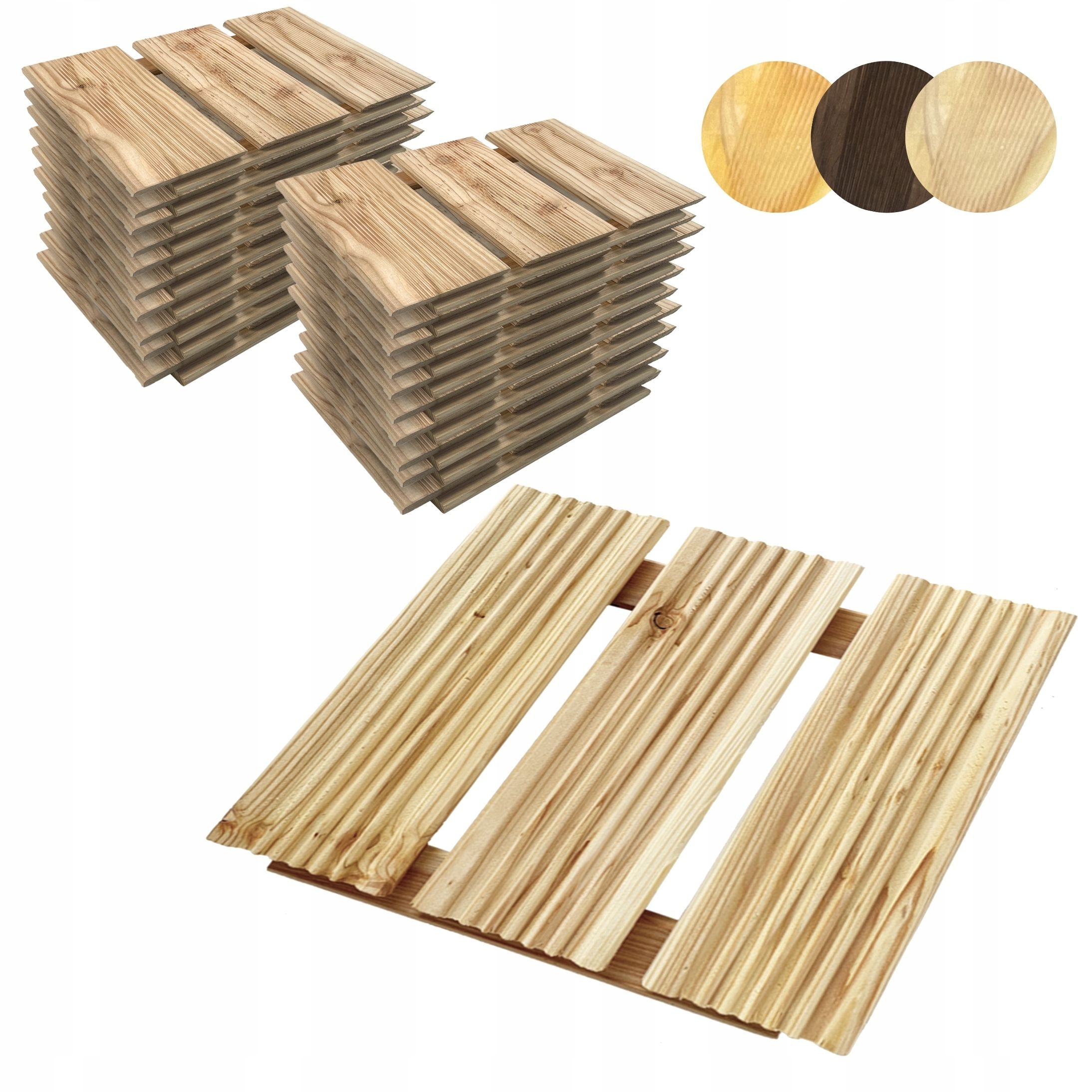 Plošina Dřevěný balkonový panel 30x30 cm Neimpregnovaný 28 ks