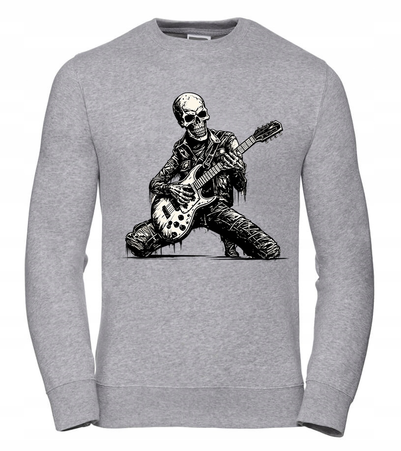 Dámská Mikina Skeleton s kytarou M šedá
