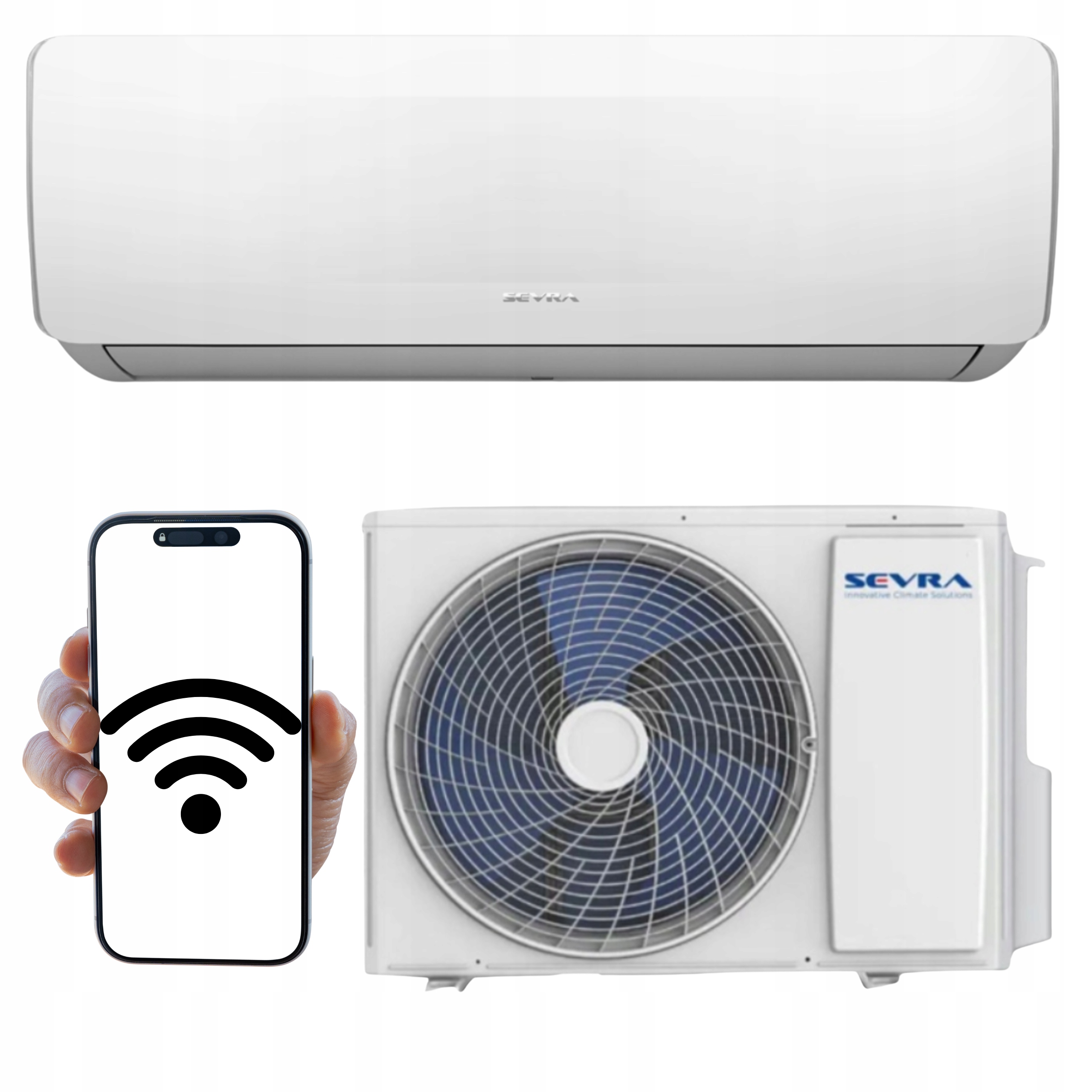 Domácí nástěnný klimatizátor Sevra Freedom 2,6 kW 30 m2 WiFi Výkonný Úsporný