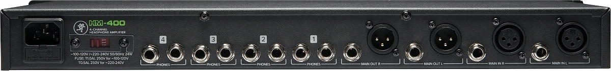 MACKIE HM 400 wzmacniacz słuchawkowy Złącza inny