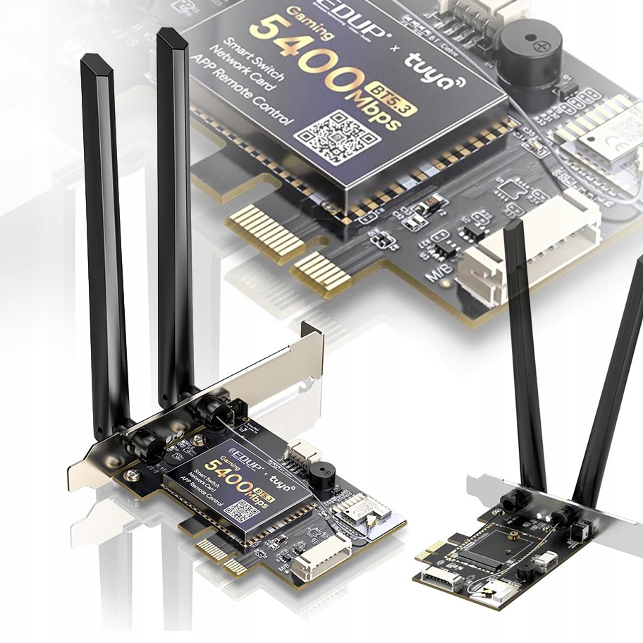 Pci síťová karta pro Pc s ovládáním Tuya WiFi 6 Bt s AX210SW AX5400