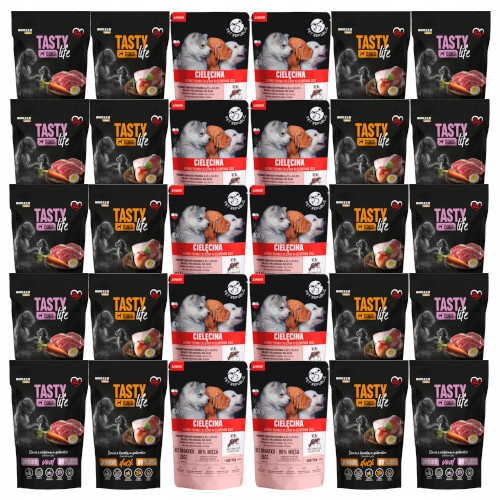 Zestaw junior 30szt: 20x Biofeed Tasty Life 150g 10x Pet Republic 100g