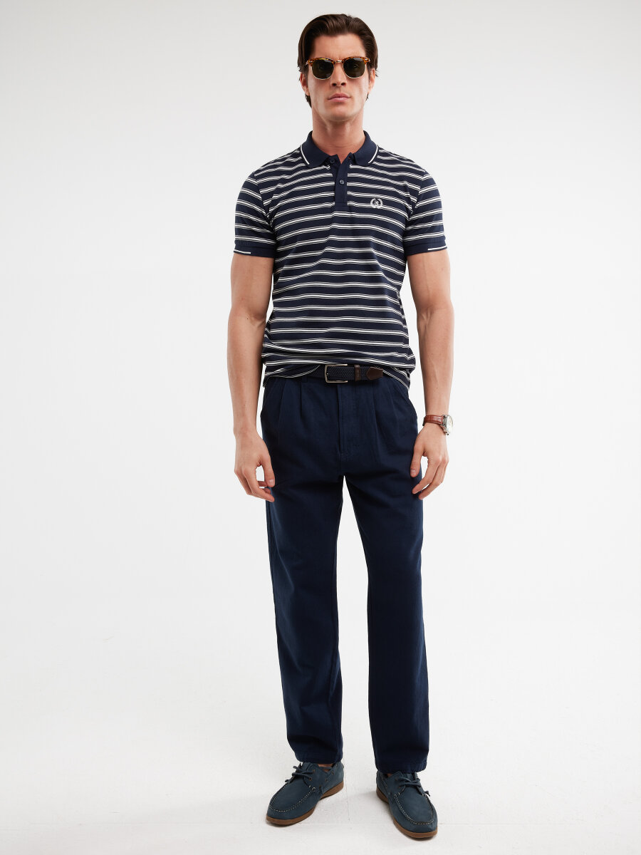 Big Star Pánské Kalhoty Loose S Přídavkem Lnu, Modré, Patrik 403, Velikost 33, Velikost 30