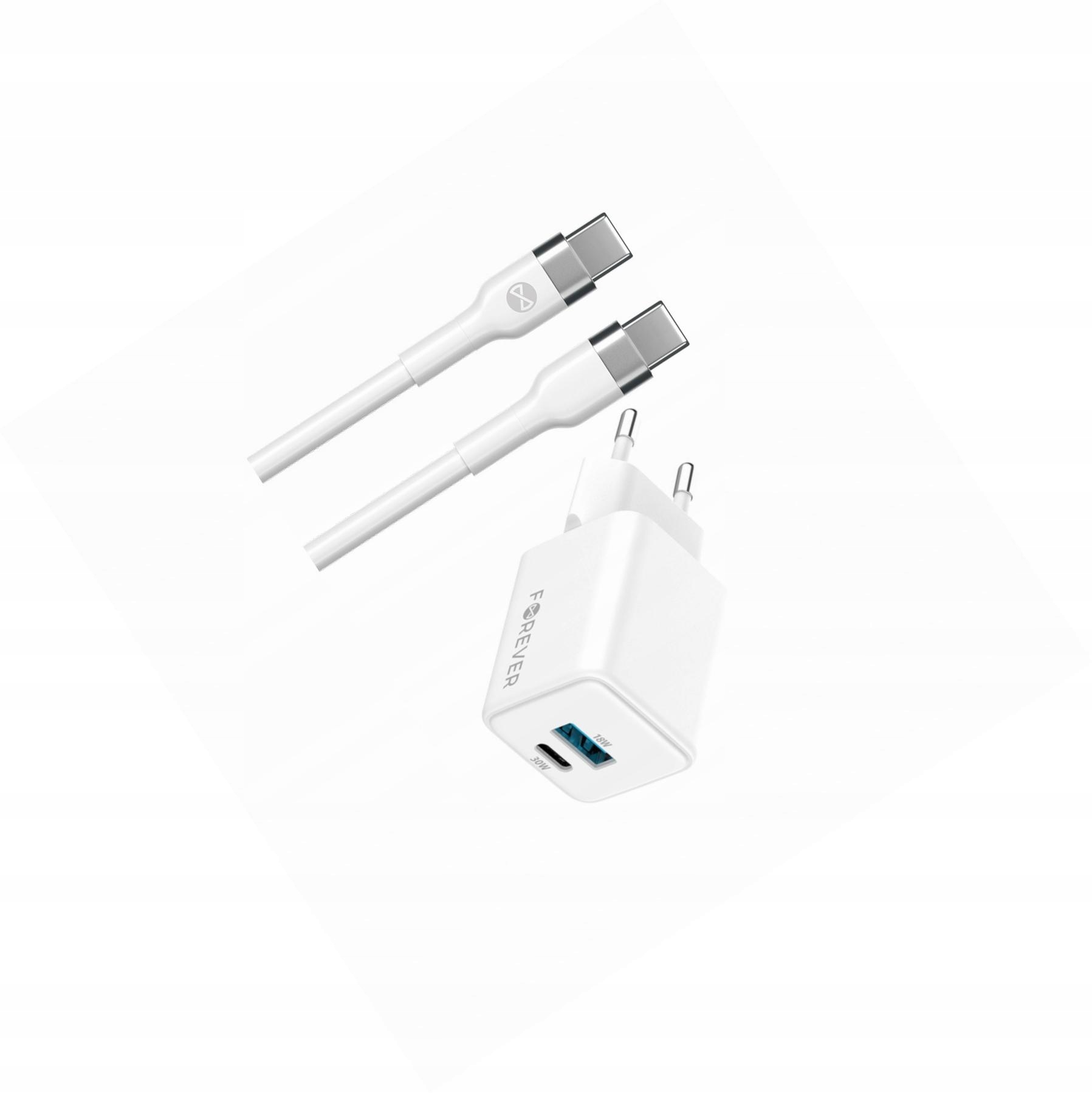 Szybka ładowarka GaN 30W 2 wejścia Usb i Usb-c z kablem do Realme 7i