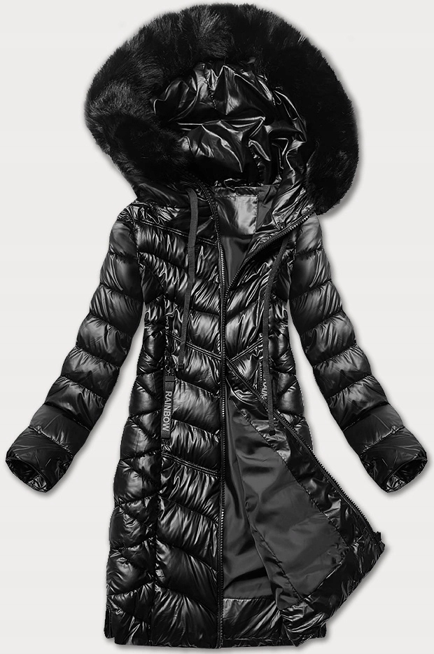 Pikovaná Bunda Kapuce B8268 Černá S (36)