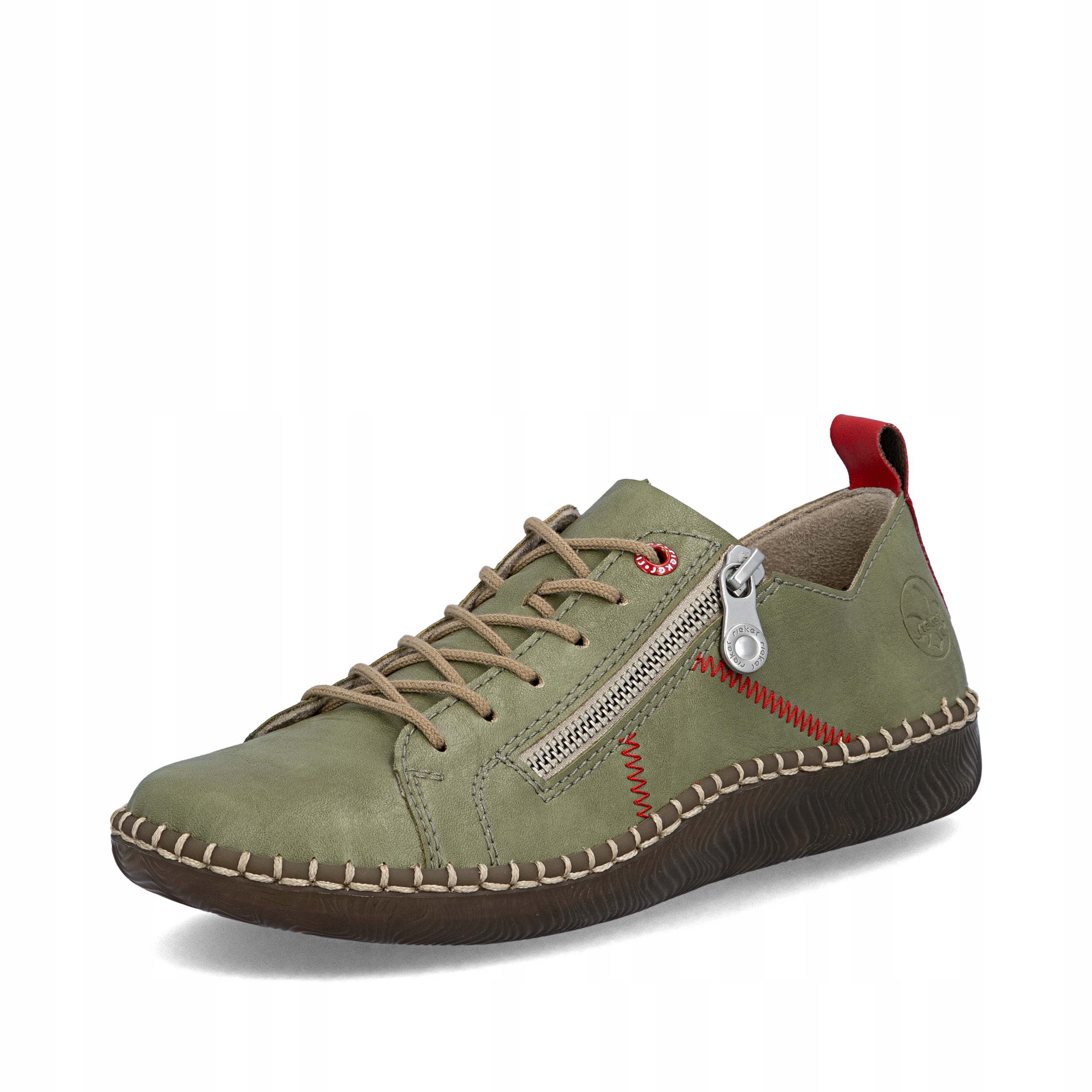 Rieker Antistress Dámské Polobotky N2401-54 Zelené vel. 40