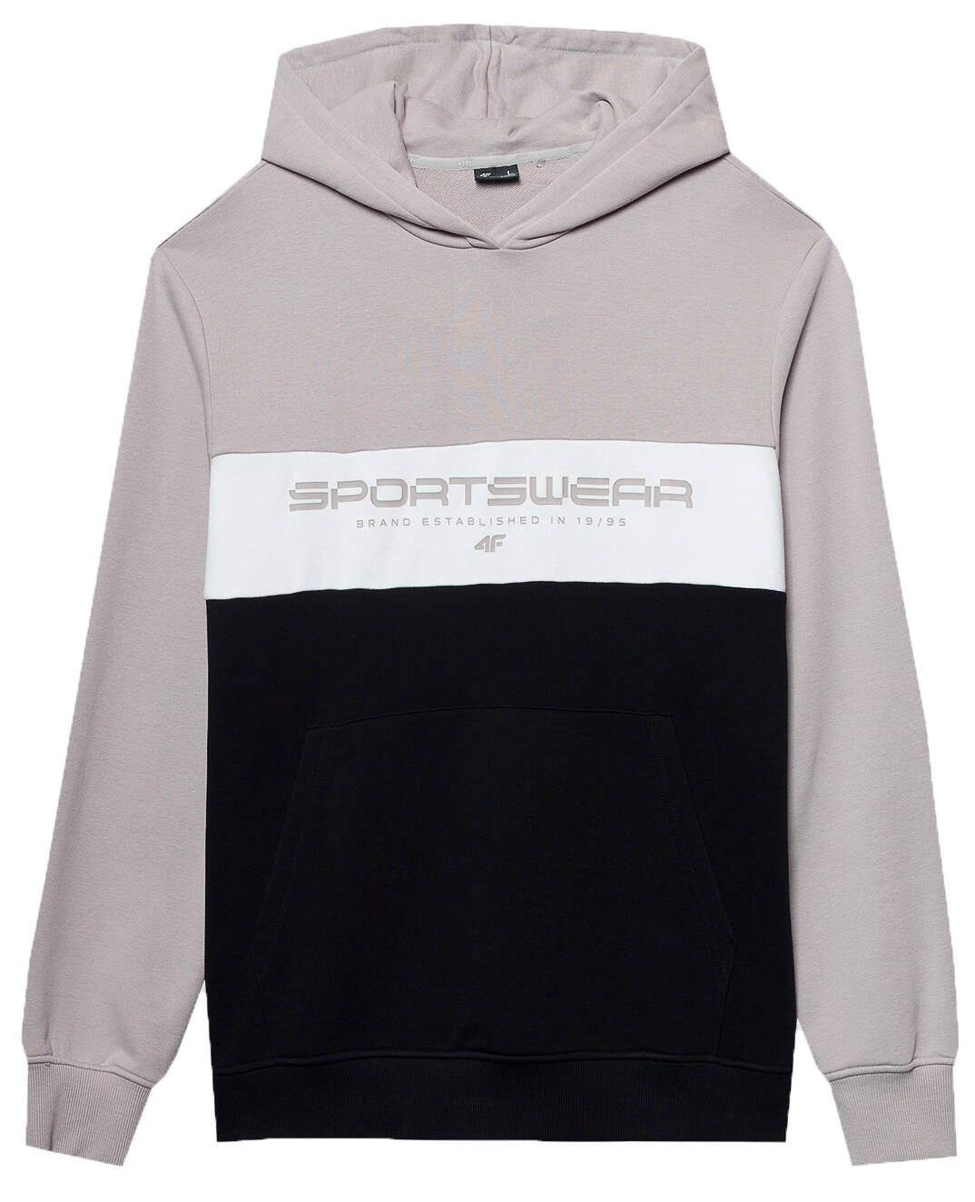 Tepláková mikina 4F s kapucí z bavlny, nerozepínací, velikost 3XL