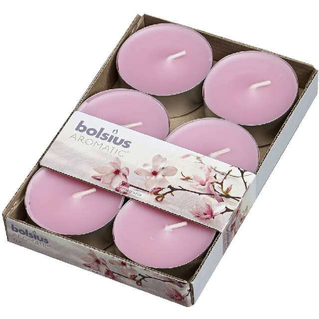 

Świece zapachowe kwiaty Magnolia różowe róż 8 h x6