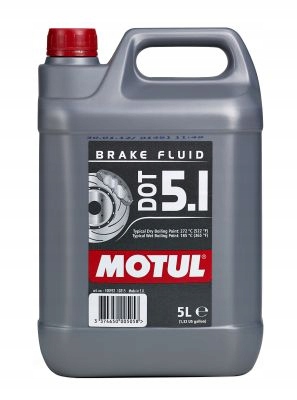 PLYN HAMULCOWY MOTUL BRAKE FLUID DOT 5.1 5L SAE:J1703, ISO:4925 5L MOTUL EAN (GTIN) 3374650005058