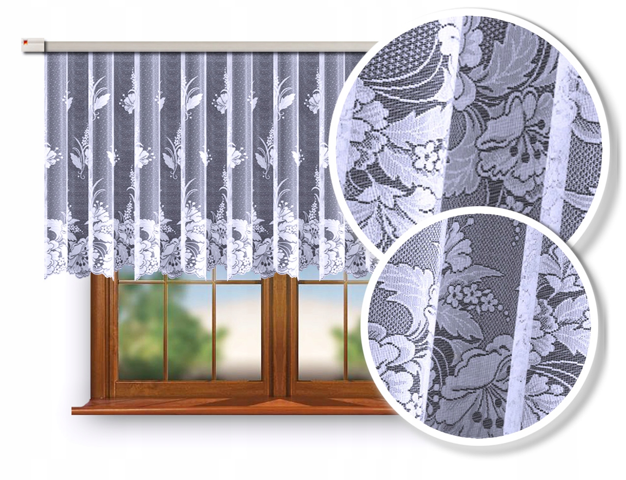 FIRANKA FIRANA ŻAKARDOWA 624062/100 ZE WZOREM PO CAŁOŚCI