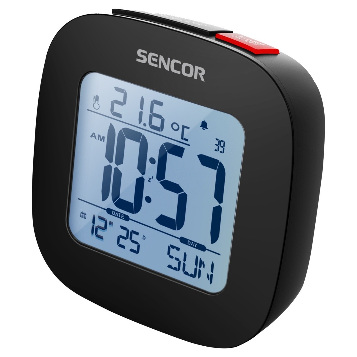 Zegar budzik Sencor czarny 7,8cm-Zdjęcie-0