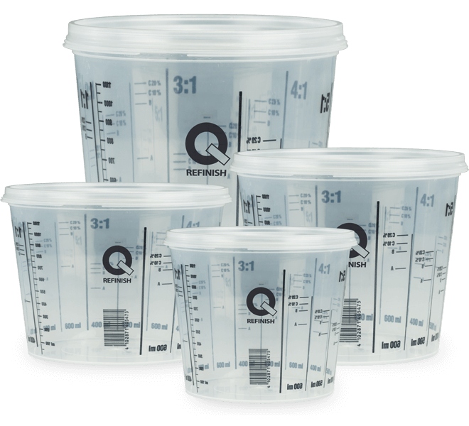 Q-REFINISH kubek lakierniczy z podziałką 385 ml Marka Q-Refinish