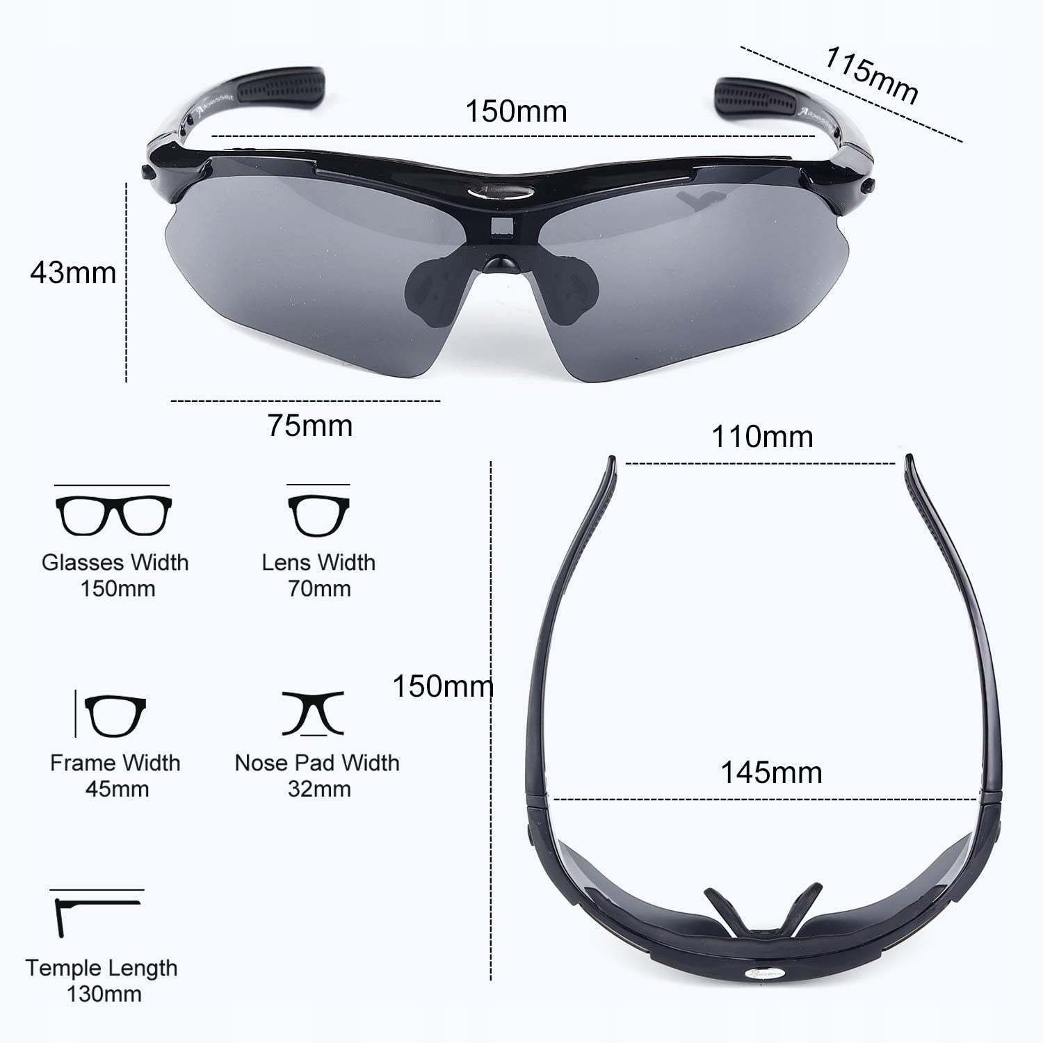 OKULARY ROWEROWE POLARYZACYJNE 5 SZKIEŁ ROWER NART Marka Inna marka