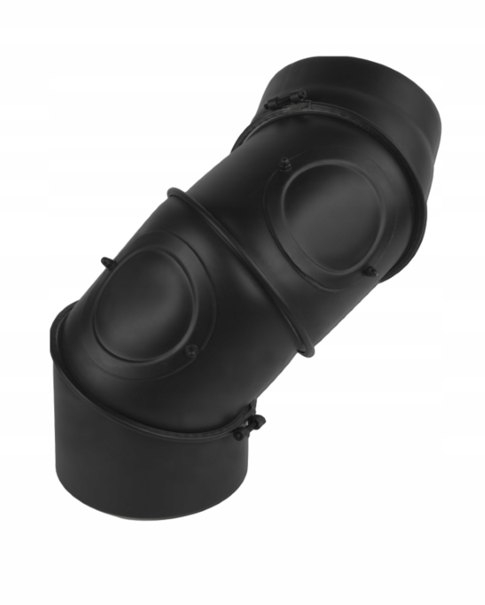 Kouřové Koleno Kouřové Koleno FI120 S Revizemi, 4-SEGMENTOVÉ, Černé