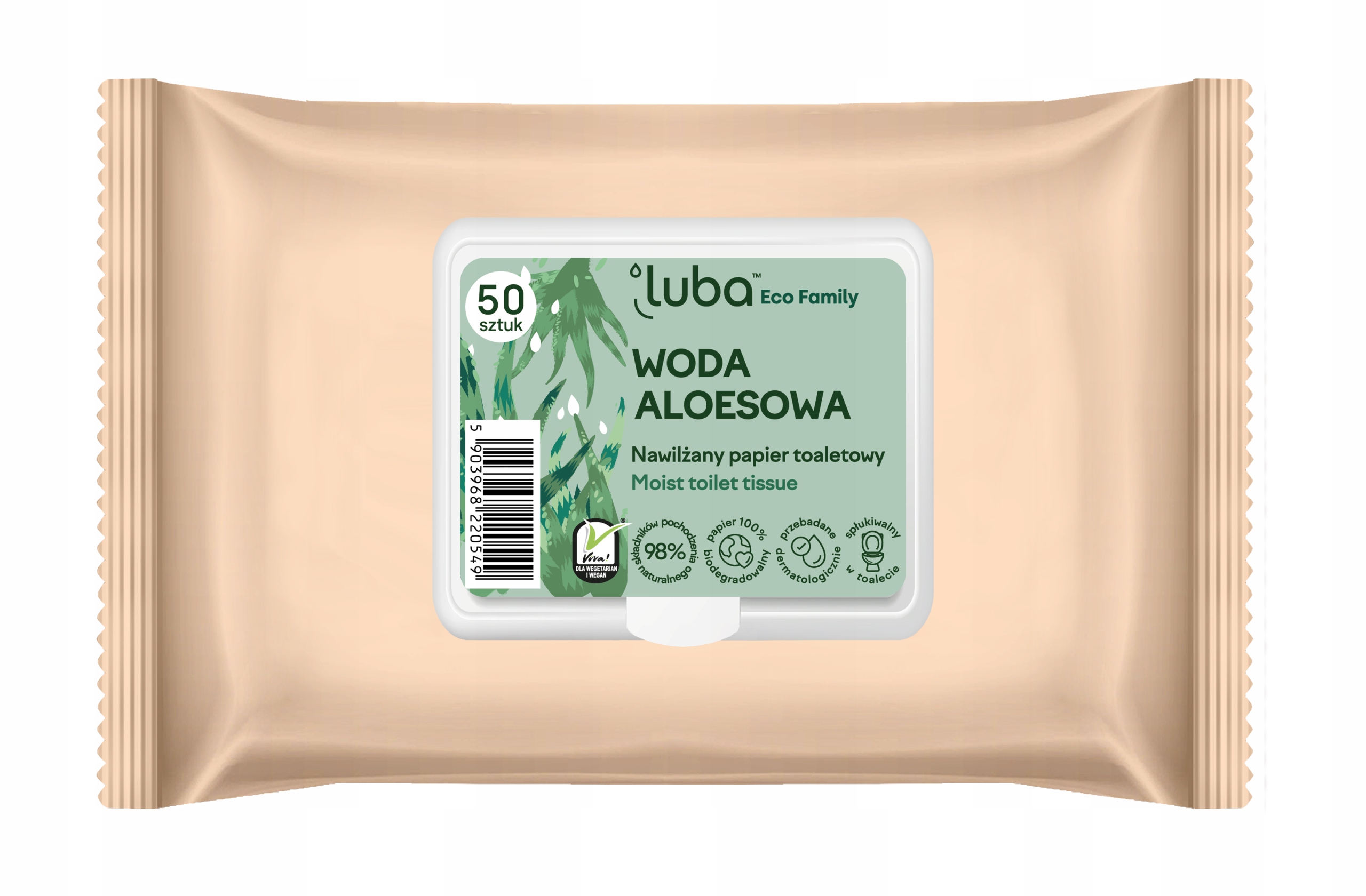 

Luba Eco Nawilżany papier toaletowy Aloes 50 szt.