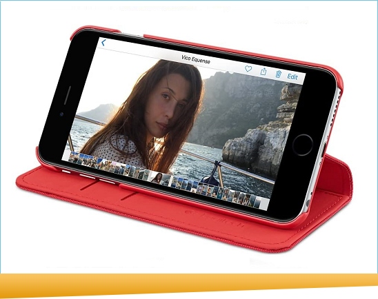 ETUI POKROWIEC LOGITECH IPHONE 6,6S SZKŁO CZERWONY Rozszerzenie podstawka