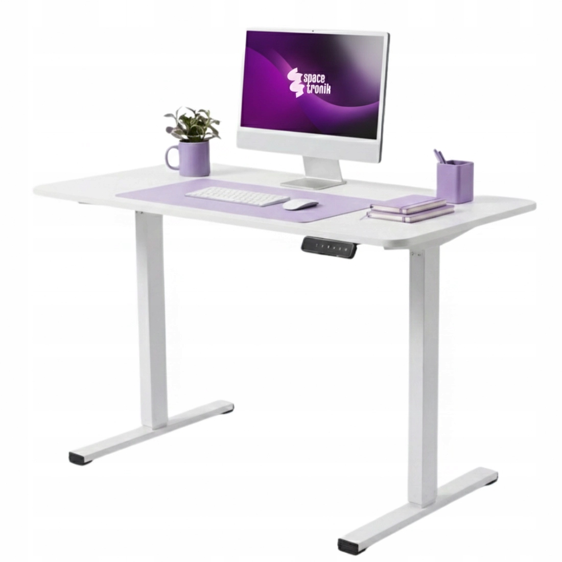 Elektricky nastavitelný psací stůl 120x60 Spacetronik Regulace Paměť bílá