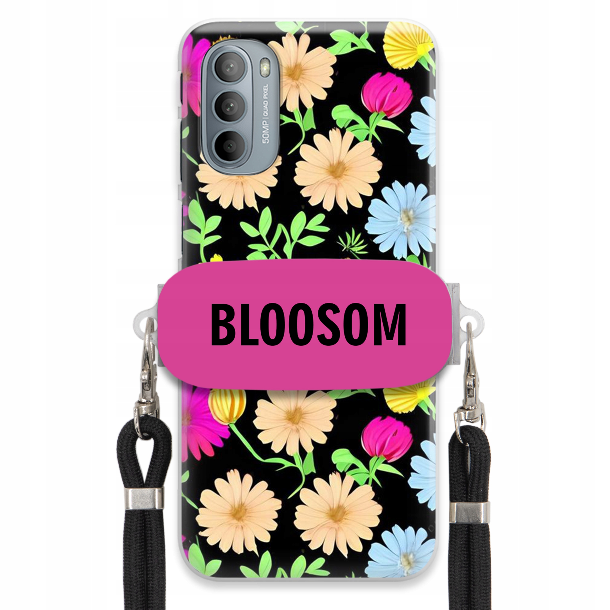 Pouzdro Držák Crossbody Pro Motorola G31 4G Kryt Case Květiny Bloosom Flower
