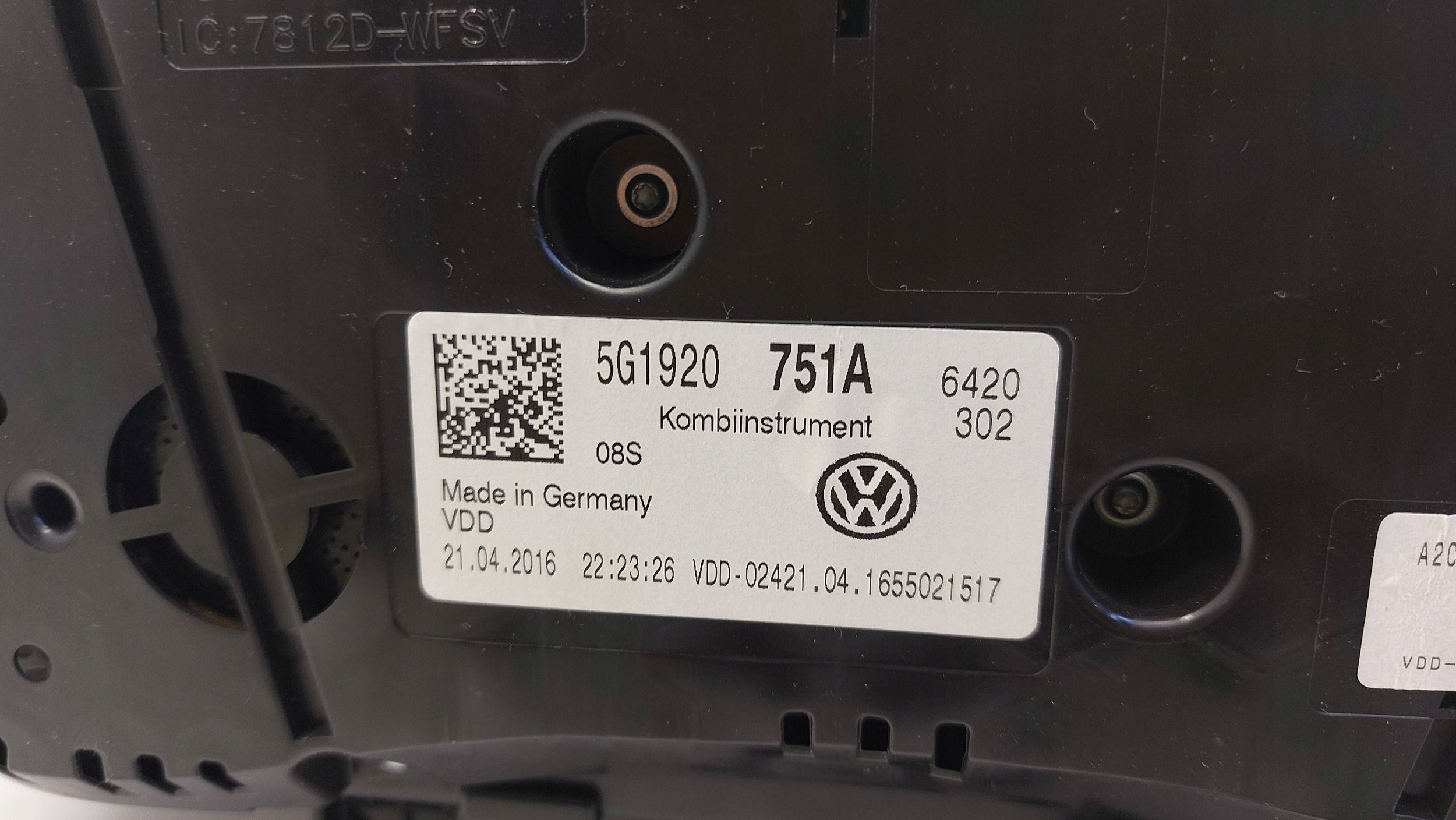 VW GOLF VII 7 dials dials 5G1920751A EUROPA