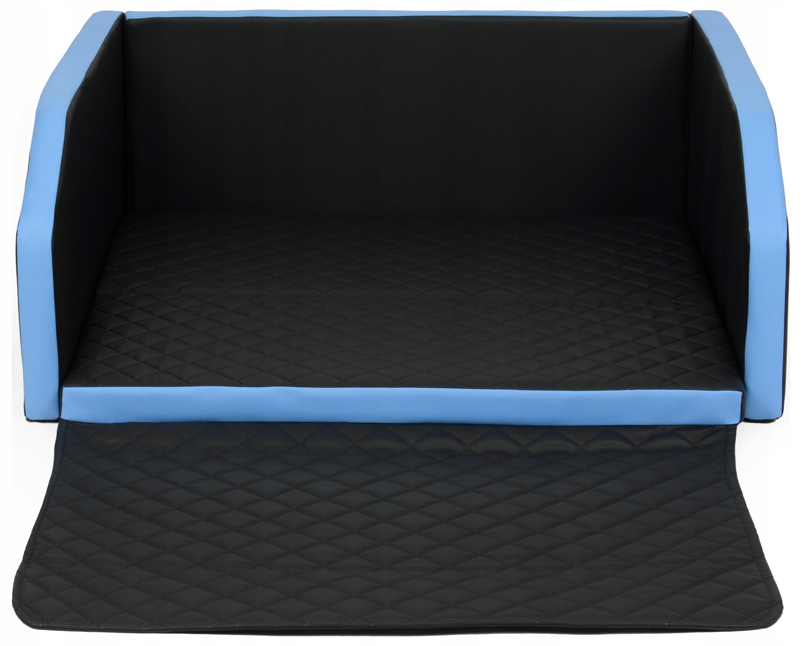 Pelíšek do zavazadlového prostoru 100x90 skládací černo-modré pro psa