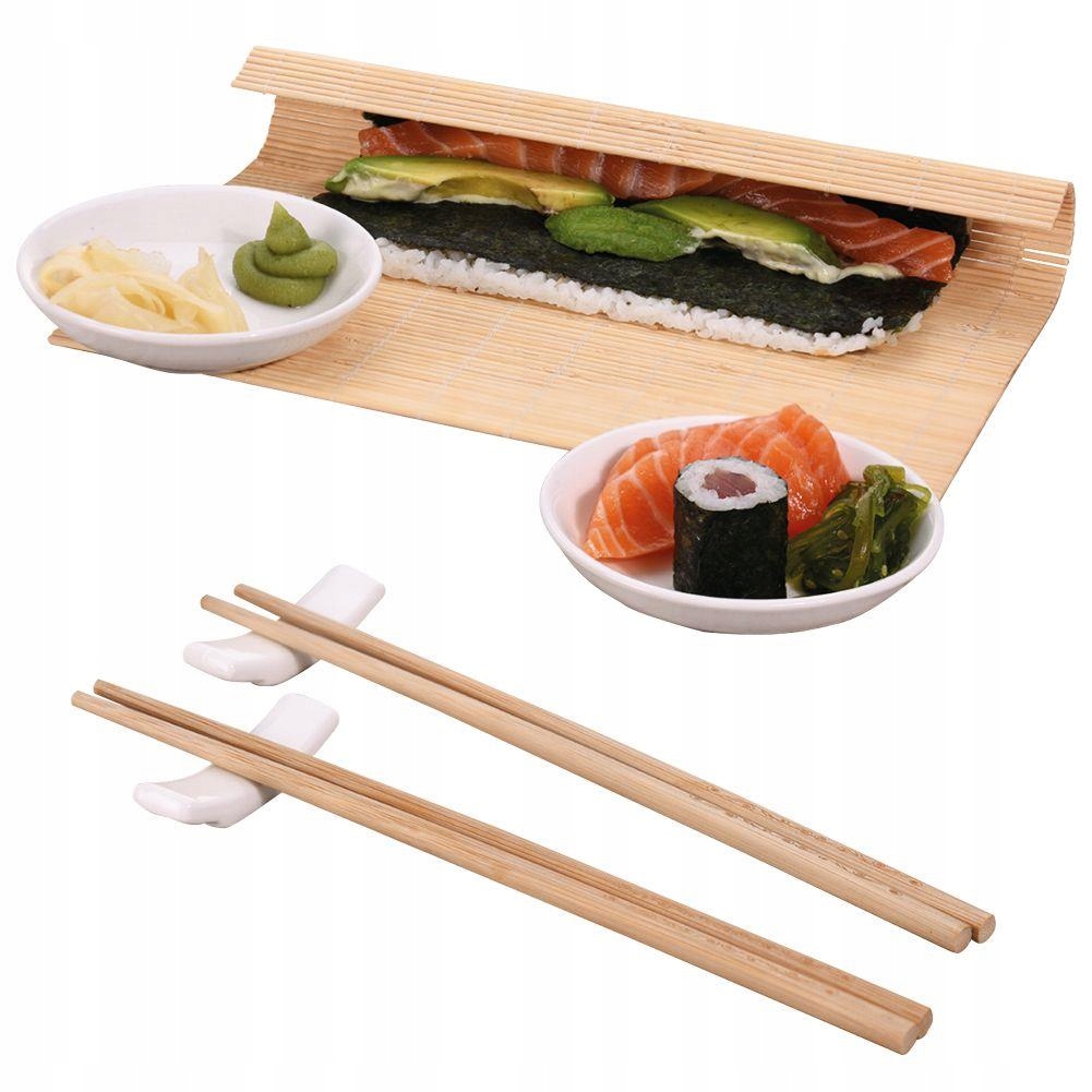 Levně Sada Sushi misky hůlky podložka na výrobu
