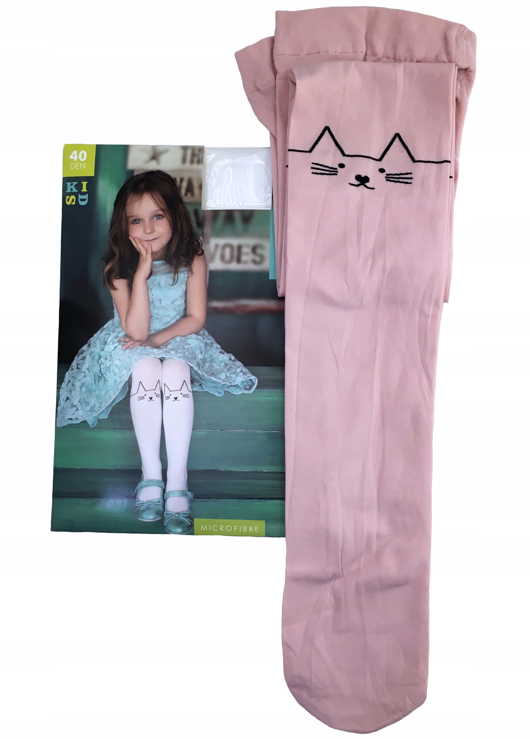 

Rajstopy różowe z kotkiem Knittex Fifi 128/134