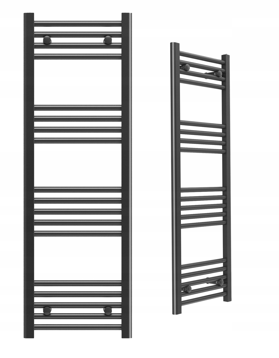 Kúpeľňový Ohrievač Čierny Rebrík 40x140 cm Kaloryfer Breno Moderný