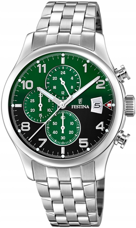 Pánské hodinky Festina 20374/7 zelené sportovní na plavání