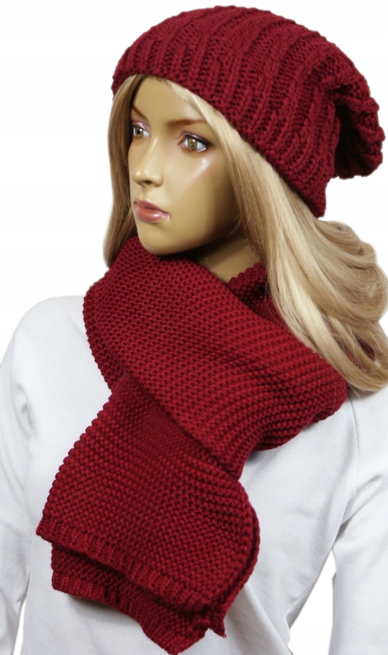 

Komplet czapka Beret polar Szalik
