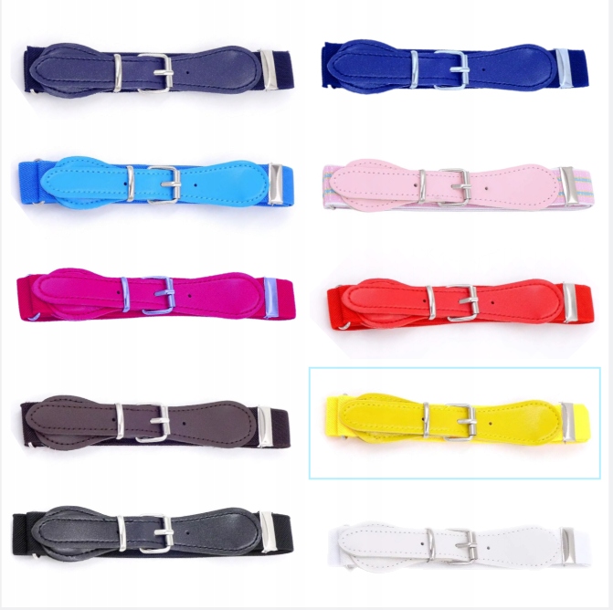 Pasek do spodni dziecięcy regulowany z klamrą rozm.uniwersalny BIAŁY Rozmiar uniwersalny