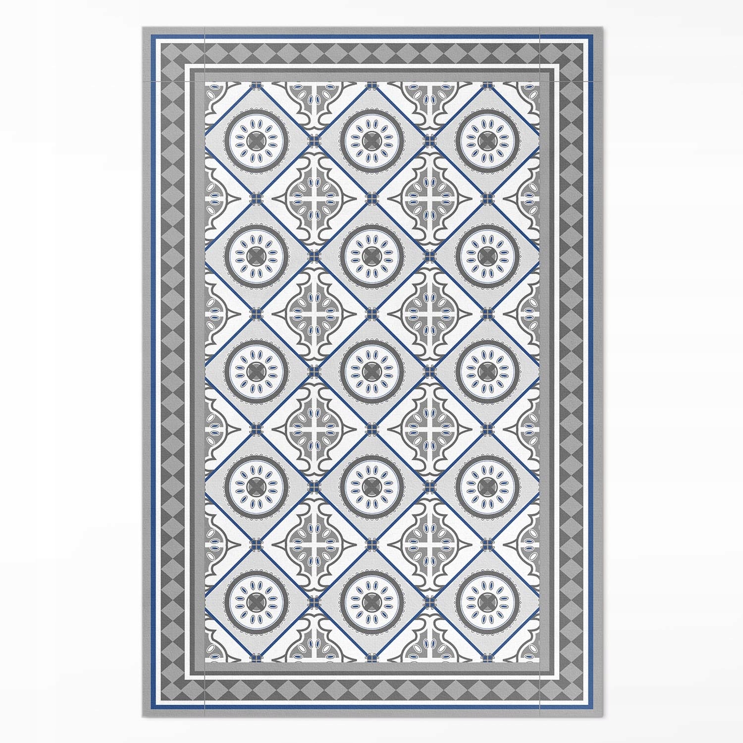 Koberec Vnitřní geometrické ornamentální kosočtverce, dlaždice 80 x 120 cm
