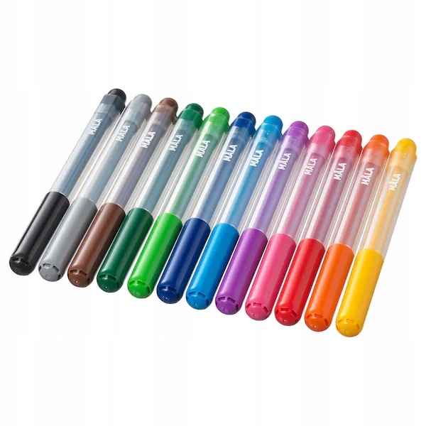 

Ikea Mala cienkie markery, pisaki, flamastry 12szt