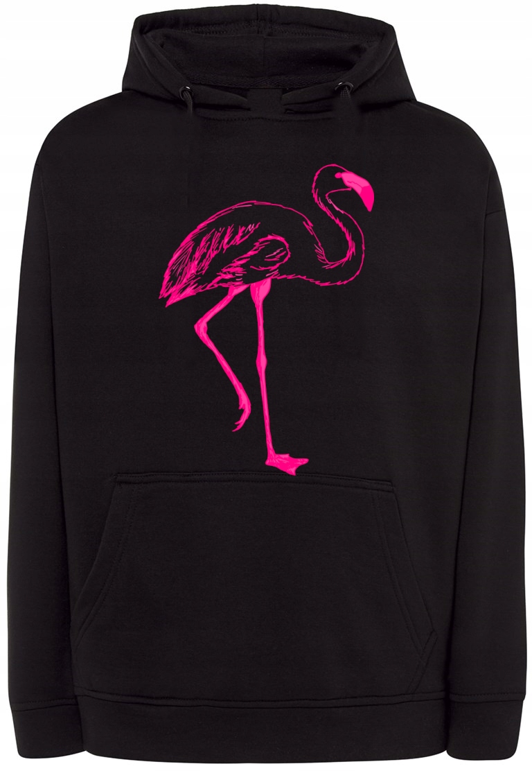 Mikina s pěkným růžovým potiskem Plameňák vel. 3XL